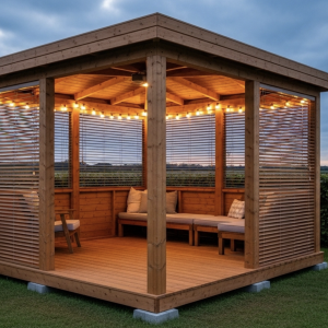 Holzpavillon 3 × 3 m „Dreams“